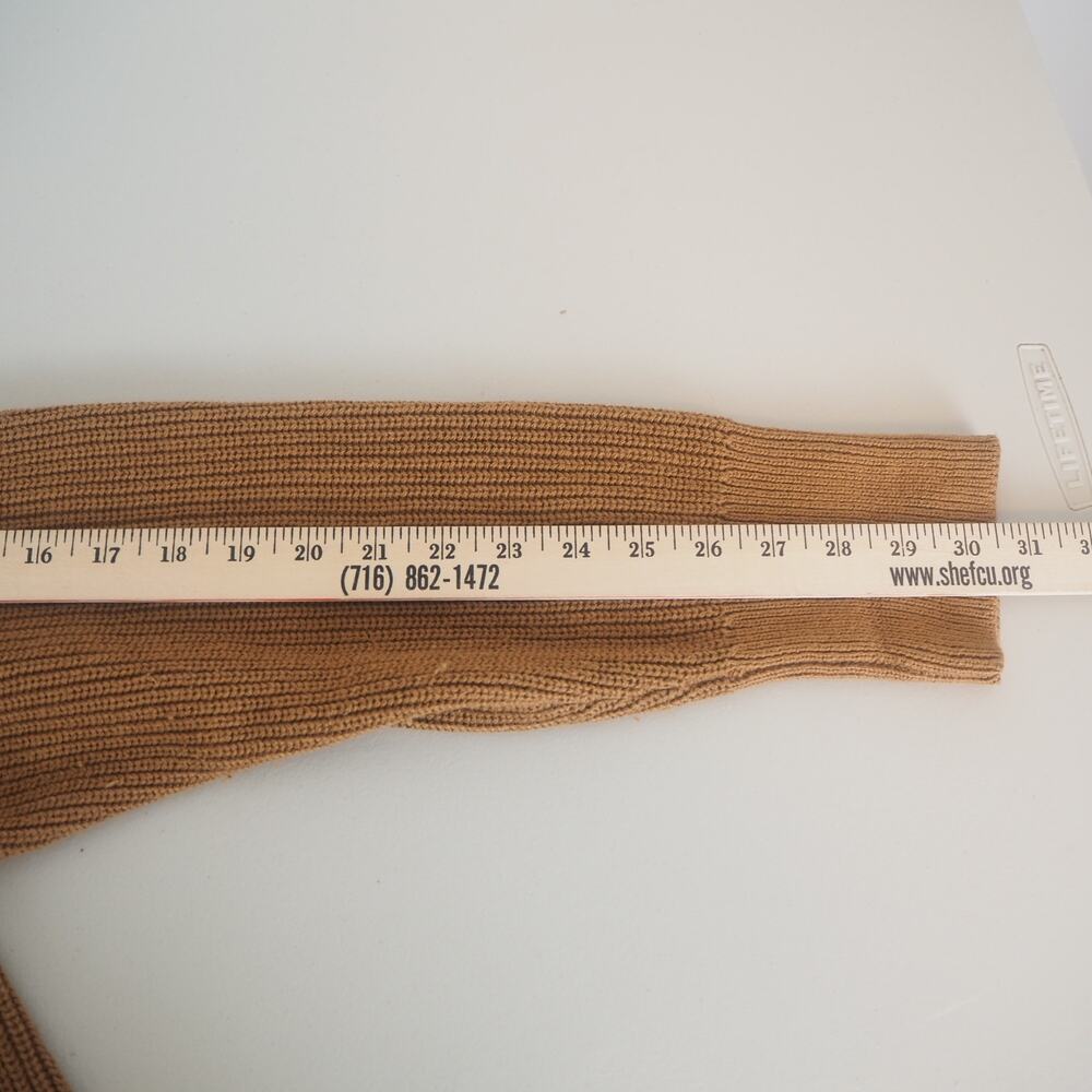 J. Crew Ribbed cotton-blend relaxed turtleneck Sweater Brown Women's Sz L BB427 - Picture 6 of 8